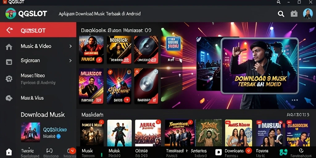 Antarmuka QQSLOT yang memudahkan pengunduhan musik.