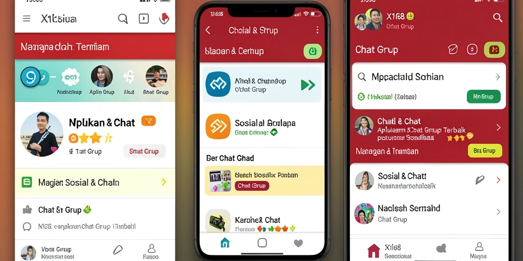 Tampilan antarmuka X168 yang menarik dan fungsional untuk Chat Grup.
