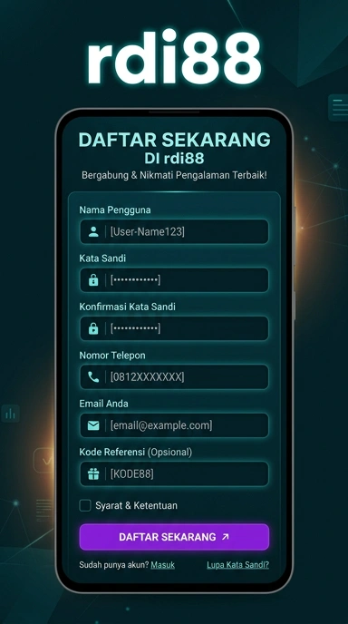 Pendaftaran Mudah untuk Akun rdi88 Anda